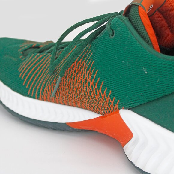 Adidas Pro Bounce 2018 Low 'Miami Hurricanes' Men’s Sneaker - B41867: Size 14 - Picture 9 of 10